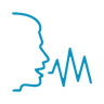 icon of the silhouette of a person with speech line coming from mouth